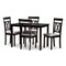 Baxton Studio Rosie Espresso Finished and Grey Upholstered 5-Piece Dining Set 149-8960-8026 - alternate 1